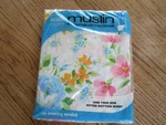 Vintage Montgomery Ward Muslin Cotton Poly Twin Fitted Sheet Floral New 60S 70S. Fixed Price $10.00.