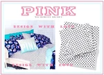 3PC Victoria's Secret Pink Bed Sheet Polka Dots Flat Fitted Case Twin Xl. Fixed Price $44.37.