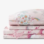 Fancy Unicorns Classic Cool Organic Cotton Percale Bed Sheet Set(pink) 5919. Fixed Price $39.99.