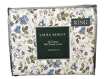 Laura Ashley King Spring Bloom Sheet Set 300 Tc Cotton Blue Purple Floral Flower. Fixed Price $83.99.