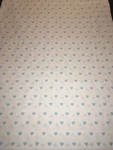 Pottery Barn Kids Organic Heart Twin Flat Sheet Blue & White Whimsical Cotton. Fixed Price $34.99.