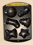 Cookie Baking Sheets Set Of 4 Christmas Holiday Molds Animals Cat Fish Nestle. Fixed Price $22.95.