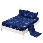 Mag 4 Pcs Bedding Set Space Sheets,galaxy Planets Stars Full For Ki.... Fixed Price $31.62.