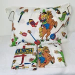 Cannon Western Cowboy Cowgirl Bar Ranch Farm Rodeo Twin Size Sheet Set 1960'S. Fixed Price $90.00.