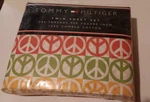Tommy Hilfiger Peace Design Twin Sheet Set 200 Thread Count Nip. Fixed Price $24.00.