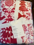Pottery Barn Nordic Christmas Deer Tree Organic Cotton Queen Sheet Set Stag Red. Fixed Price $189.95.