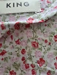 Laura Ashley Emogene Pink Cotton Percale King Sheet Set Red Gre Flower New. Fixed Price $69.99.