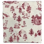 Cuddle Duds Flannel Set Red Lodge Toile Twin Sheets, Bedding. Fixed Price $53.88.
