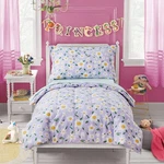 4 Pieces White Girls Bedding Set Purple Floral Style - Includes Adorable Quil.... Fixed Price $40.27.