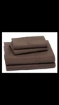 Queen Amazon Basics Microfiber Set, Chocolate 4 Piece Bed. Fixed Price $12.00.