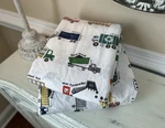 Pottery Barn Kids Busy Trucks Sheet Set Size Full Spots Pre-owned Read. Fixed Price $64.00.