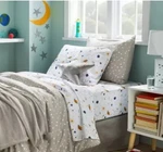 4 Pc Pillowfort Space Full Sheet Set Astronaut Kids Planets Stars Microfiber. Fixed Price $21.24.