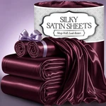 Satin Bed Sheets King 4 Piece Luxury Silky Wrinkle Free Sea Teal Decolure Size. Fixed Price $59.99.