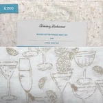 4PC Tommy Bahama Island Time Tropical Cocktails King Sheet Set Cotton Percale. Fixed Price $124.99.