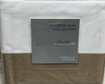 Hudson Park Italian Linens Percale Queen Flat Sheet White. Fixed Price $39.99.