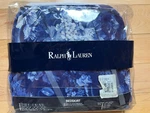Nip Ralph Lauren Isadora Navy Blue Twin Dust Ruffle Bed Skirt, White Roses. Fixed Price $154.00.