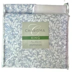 Charisma King Size Brushed Sheet Set 6 Piece Boxwood Powder 1130002 Blue White. Fixed Price $135.99.