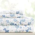 Linen Market Patterned Microfiber Sheet Set 4 Queen, Violets Light Blue. Fixed Price $32.16.