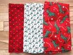 4+ Yards Christmas 100% Cotton Holiday Holly Reindeer Red/white/green Fabric Lot. Fixed Price $18.00.
