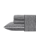 Betsey Johnson Sketchy Stripe Cotton Black 4 Piece Sheet Set-king. Fixed Price $89.99.