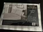 Grace Elizabeth Luxury Linens Parisian Queen Bed Sheet Set Gray/white Checkered. Fixed Price $35.00.