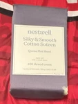 Nestwell Silky & Smooth Cotten Sateen - Queen Flat Sheet 400 Thread Count. Fixed Price $7.00.