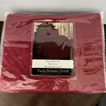 Park Avenue Hotel King Sheet Set 1800 Count Burgundy Embossed Checkered 4 Pc New. Fixed Price $20.99.
