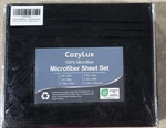 Cozylux Embroidered Microfiber Bed Sheets Set, Full. Fixed Price $19.99.