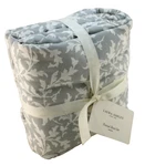 Laura Ashley Crestwood Queen Size Gray /white Floral Cotton Flannel Sheet Set. Fixed Price $89.99.