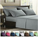 Embossed Design Ultra Soft 6 Piece Deep Pocket King Or Queen Size Bed Sheet Set. Fixed Price $34.95.