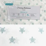 4PC Tommy Bahama Island Blue Sea Turtle Monstera Queen Sheet Set Hawaiian Beach. Fixed Price $99.99.