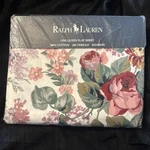 New! Ralph Lauren Allison *queen Flat Sheet Multi Blue Bow Roses Floral Flowers. Fixed Price $125.00.