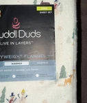 New Cuddl Duds King Size Heavyweight Flannel Sheet Set Snowman Print. Fixed Price $49.99.