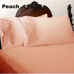 Bed Sheet Set Peach Striped 4PC Choose Size's 1000 Thread Count 100% Egyp Cotton. Fixed Price $85.31.
