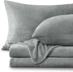 Bedelite Flannel Sheets Queen Size Grey - Super Soft Fleece Set Fluffy.... Fixed Price $47.41.