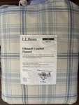Ll Bean Ultrasoft Comfort Flannel Sheet Set King Blue Plaid. Fixed Price $99.00.