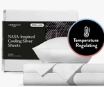 Miracle Made Sateen Twin Luxe Sheets, 4-PIECE Bed White, Self Cooling. Fixed Price $120.00.