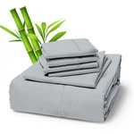 6 Piece Premium Bamboo Sheet Set, Deep Pockets, 50 Colors, 2200 Count, Soft. Fixed Price $38.99.