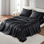 Madison Park Essentials Satin Sheet Set Luxury And Silky With Natural Sheen, .... Fixed Price $70.11.