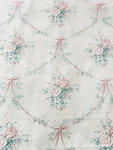Jcpenney Flat Sheet Savannah Garden Pink Roses & Ribbons Cotton Blend Queen Sz. Fixed Price $18.00.