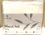 White Luxclub King Size Bedding Sheet Set 6PC Solid Hyperallergenic Super Soft. Fixed Price $28.50.