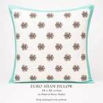 Roberta Roller Rabbit Summer Euro Sham Pair 26 Square Mint Border Displayed. Fixed Price $39.99.