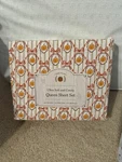 4PC Orange Fall Pumpkin Auburn Ribbon Queen Bed Sheet Set - Simply Harvest. Fixed Price $39.00.