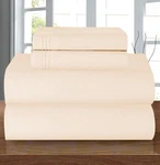 Sheet Set King Microfiber 1500 4 Piece Luxury Wrinkle Resistant Cream Elegant. Fixed Price $46.99.