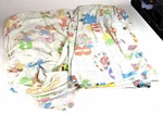 Vtg Sesame Street Numbers Twin Flat & Fitted Bed Sheet Set By Stevens. Fixed Price $39.99.