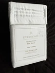 Everhome Egyptian Cotton Triple Pleat Bright White King /cal Flat Sheet. Fixed Price $69.99.