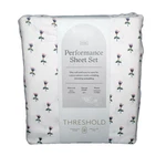 Threshold Performance 4-PIECE Full Bed Sheet Set Tulip Toss White Cotton 400 Tc. Fixed Price $39.20.