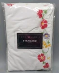 Tommy Hilfiger Standard Pillow Sham Embroidered Floral Ruffled Marina New 20X26. Fixed Price $23.99.