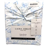 4PC Laura Ashley Queen Sheet Set Blue Trailing Ribbon Bows Coquette Cottage New. Fixed Price $89.99.