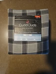New Cuddl Duds Queen Heavyweight Flannel Sheets Set Gray Plaid Brushed Cotton. Fixed Price $49.95.